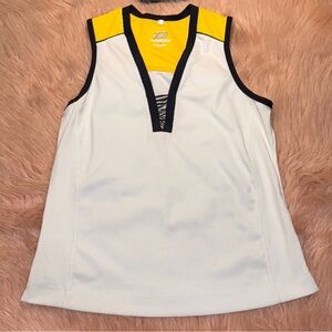 Jordan Yellow and White Sleeveless Jersey
